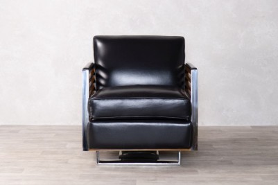 Black Victory Armchair Front View